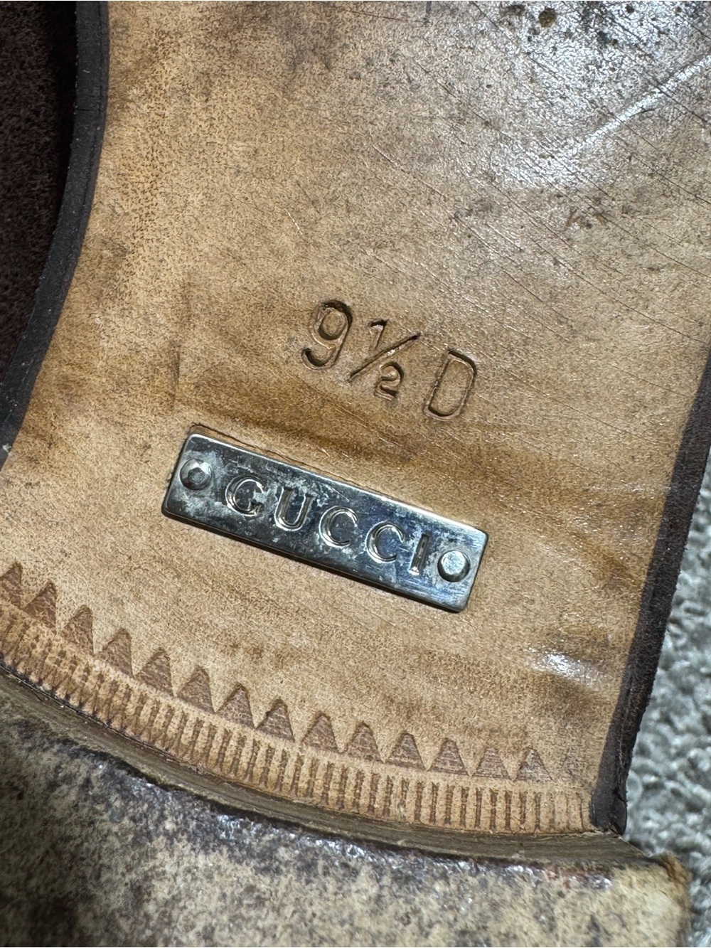 GUCCI Horsebit Suede Loafers Brown Mens 9.5 D Made in Italy Slip On Shoes - Picture 11 of 16